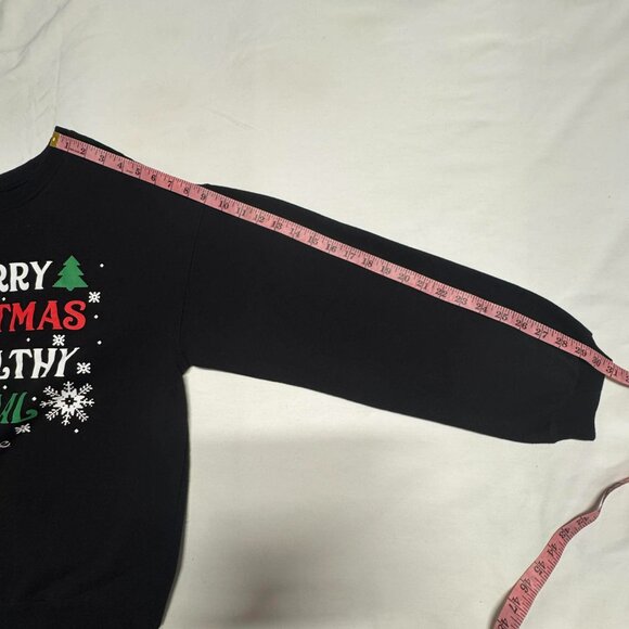 Black Ugly Christmas Sweater Home Alone Filthy Animal XL (16-17) - Picture 8 of 11